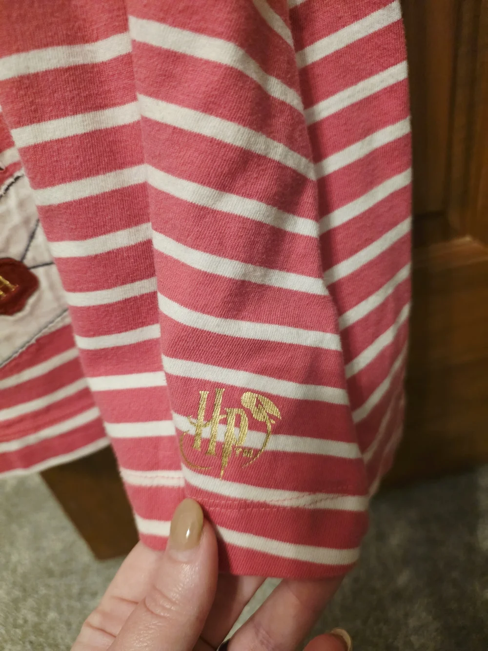 Mini Boden Pink & White Striped Owl Appliqué Dress